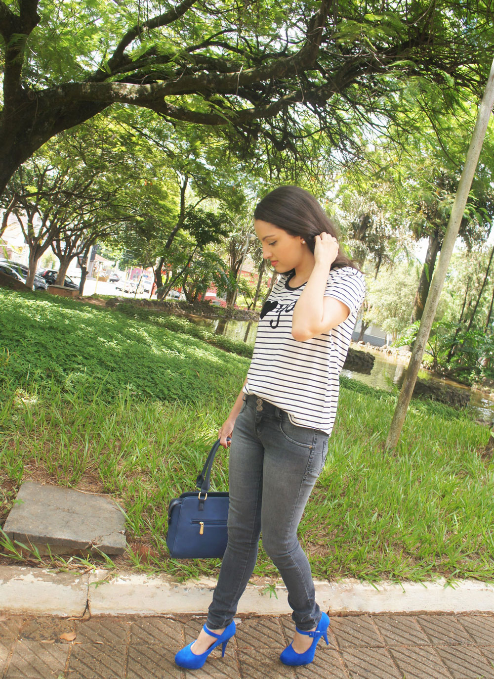 Look do Dia – Calça + Blusa Listrada