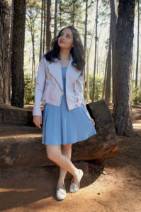 Look Vestido Azul Claro