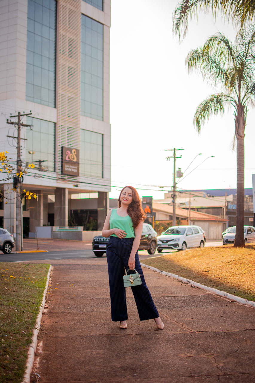 Combinação Look Verde e Marinho