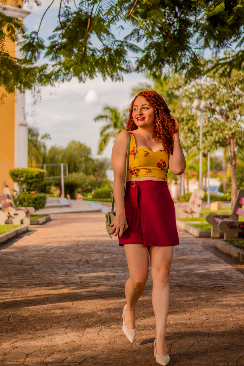Look Short-saia Vinho