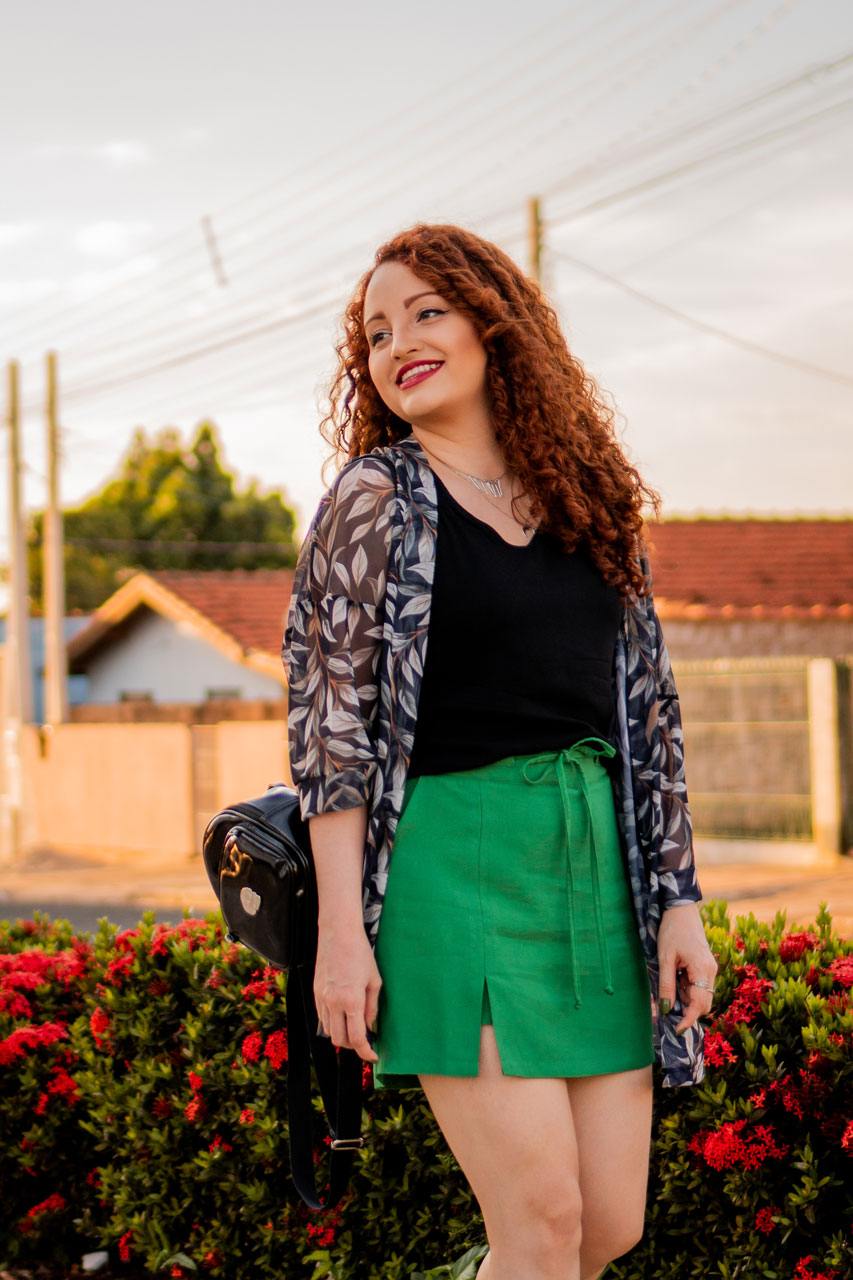 Look Verde com Preto