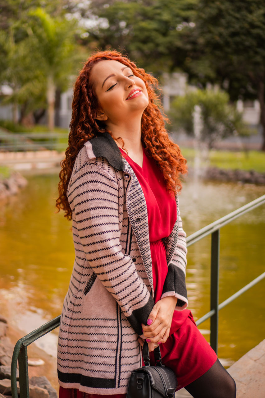 Look Vermelho e Rosa Inverno