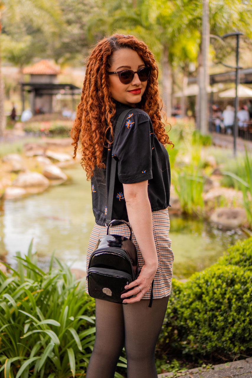 Look Preto com Duas Estampas