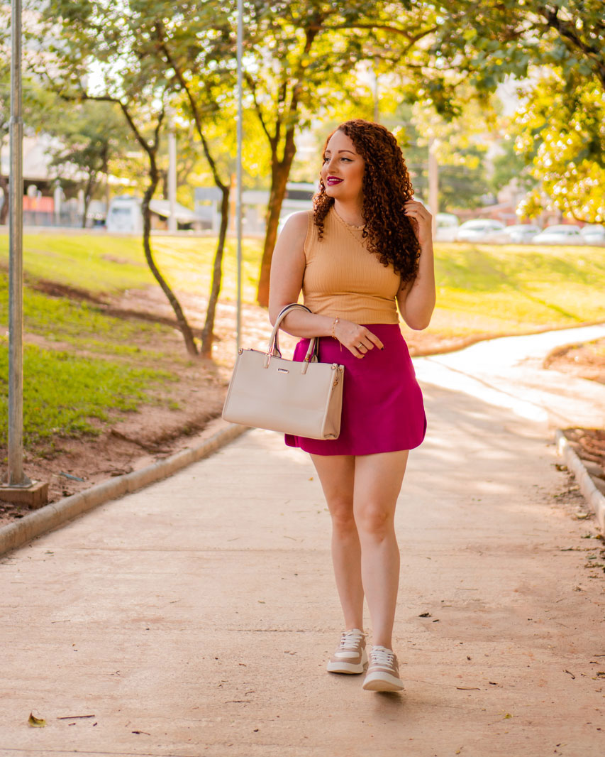 Look Confortável de Verão com Pink