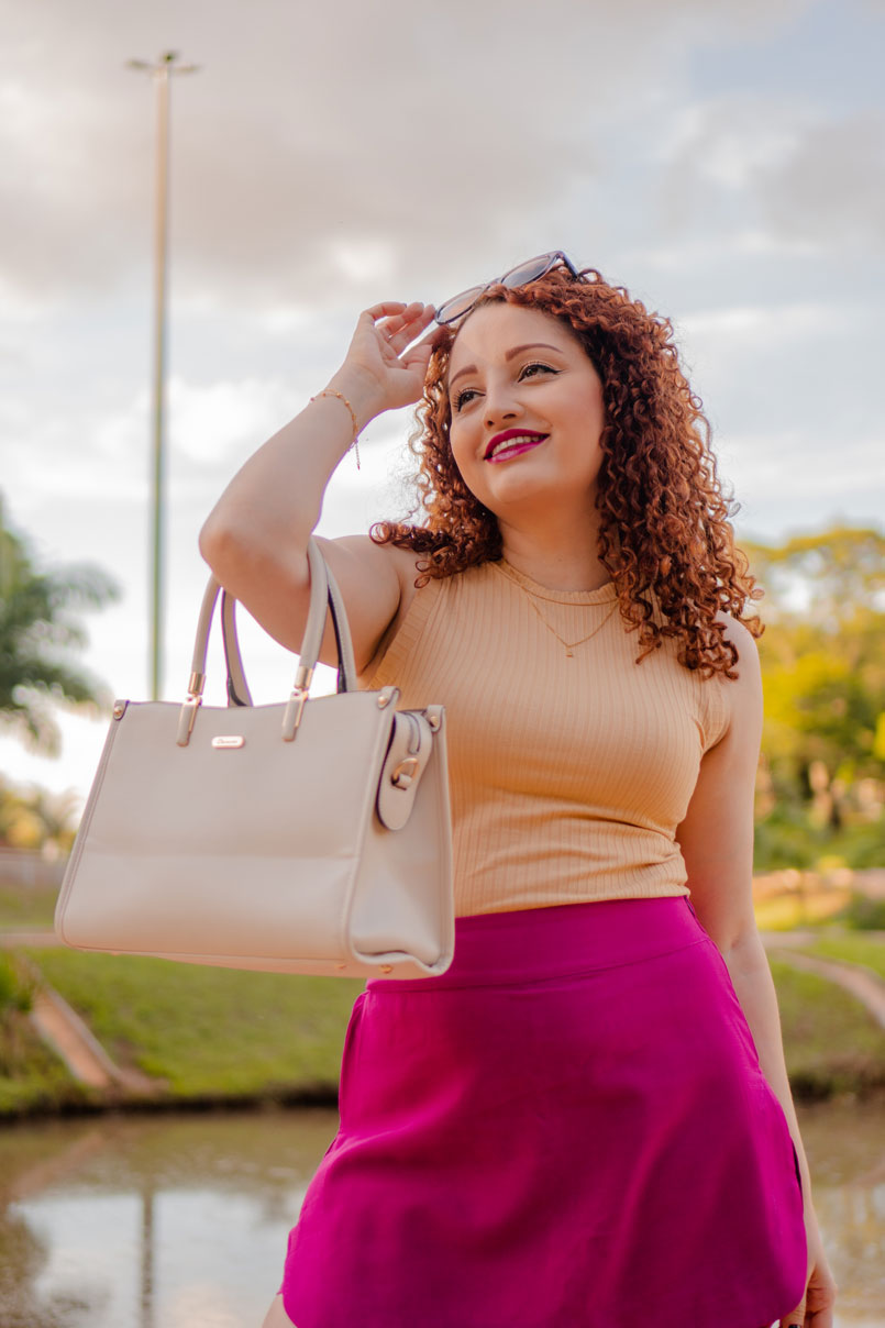 Look Verão Estiloso Usando Pink