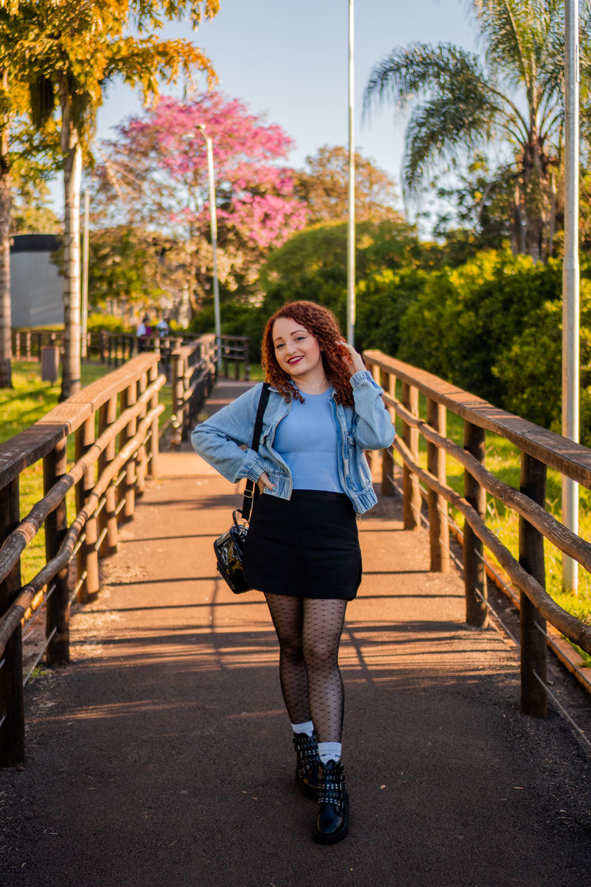 Look Preto e Azul