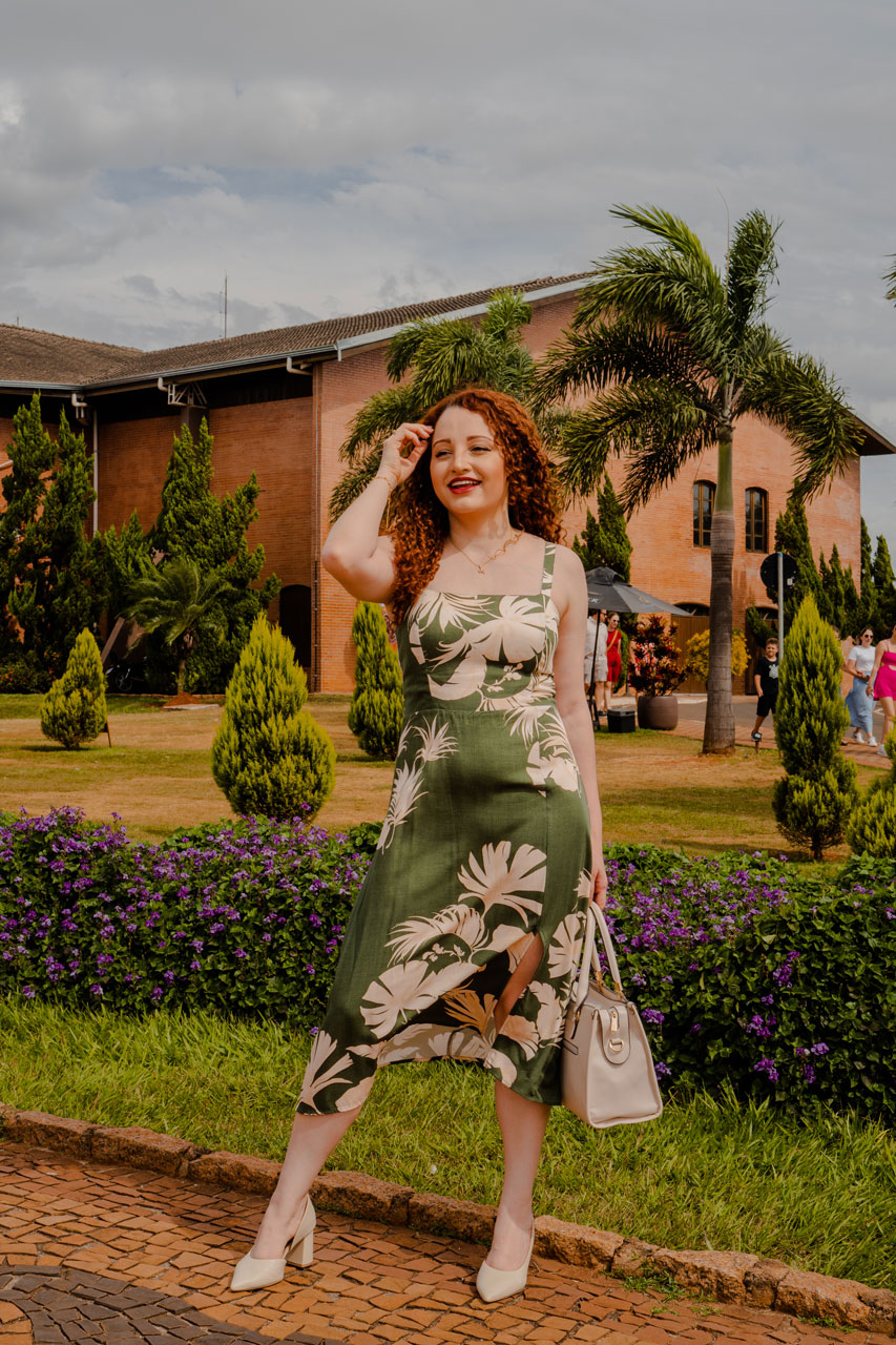 Vestido Midi Estampado